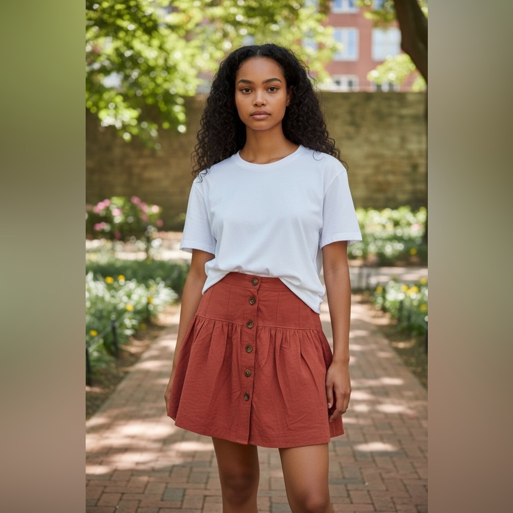 Banana Republic Drop Waist Button Mini Skirt - Size XS Tall